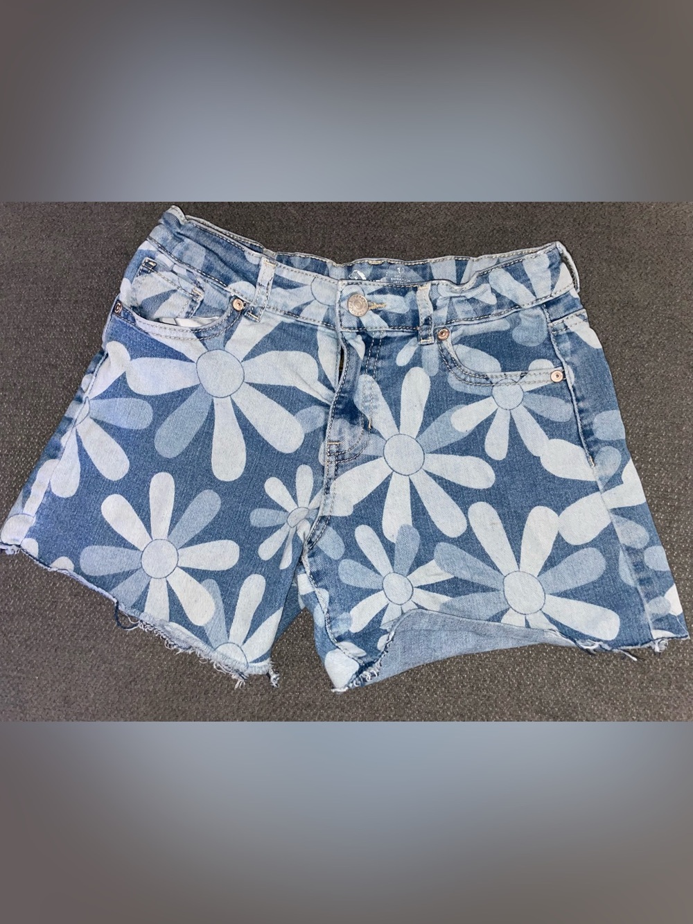 Girls Jordache Denim Jean Cut-off shorts with Flowers Size 12